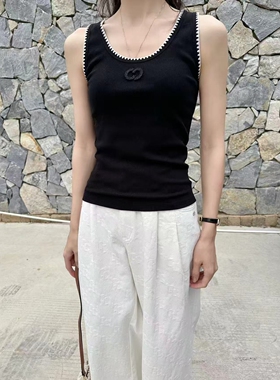 CHESTER CHARLES | 2026新款 舒适透气锯齿包边小香风针织背心