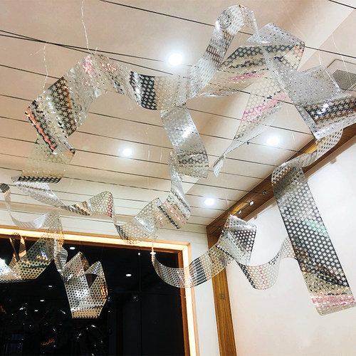 雪花亮片场景布置餐厅婚庆道具
