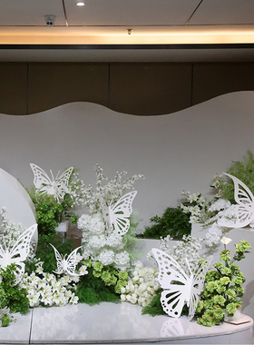 新款婚庆镂空美蝶立体婚礼活动场景布置仿真蝴蝶纸艺橱窗装饰挂饰
