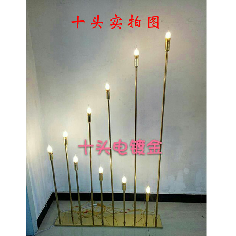 新款星光路引婚庆道具 10头龙珠拉尾灯泡 电镀金婚礼布置路引道具