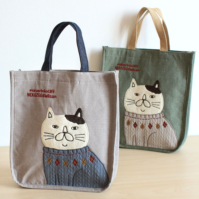 优质棉布穿毛衣的猫咪轻便手提杂物小拎包文件包A4补习复习包书袋,箱包皮具/热销女包/男包,通用款女包,淘宝优惠券,粉丝福利购,淘宝优惠卷