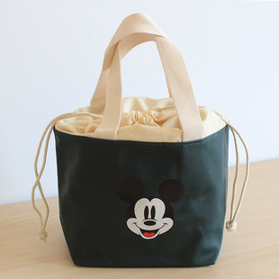 特价！防水牛津布抽绳墨绿色便当包饭盒包保温保冷带饭包小拎包