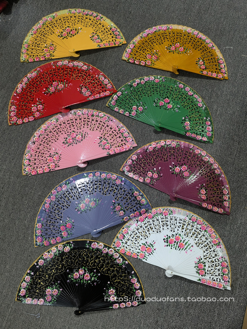 Anita木扇定制新品舞蹈折扇小尺寸扇子21CM中国风