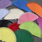 Anita新品 西班牙木扇舞蹈扇纯色扇子纯手工制作扇子