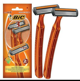 比克三层轻便刀剃须刀刮脸刀刮胡刀一次性刀头刀片女士通用