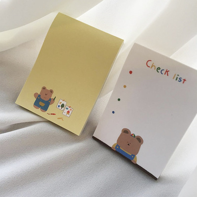 胖胖熊checklist便签本手账贴画