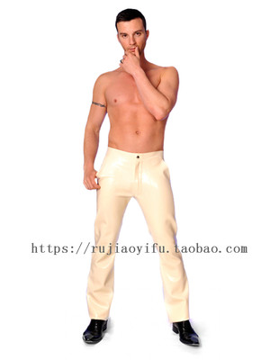 低腰乳白色手工定做男士裤