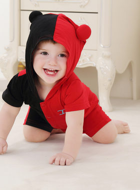 童装婴幼儿短袖纯棉爬服连体衣