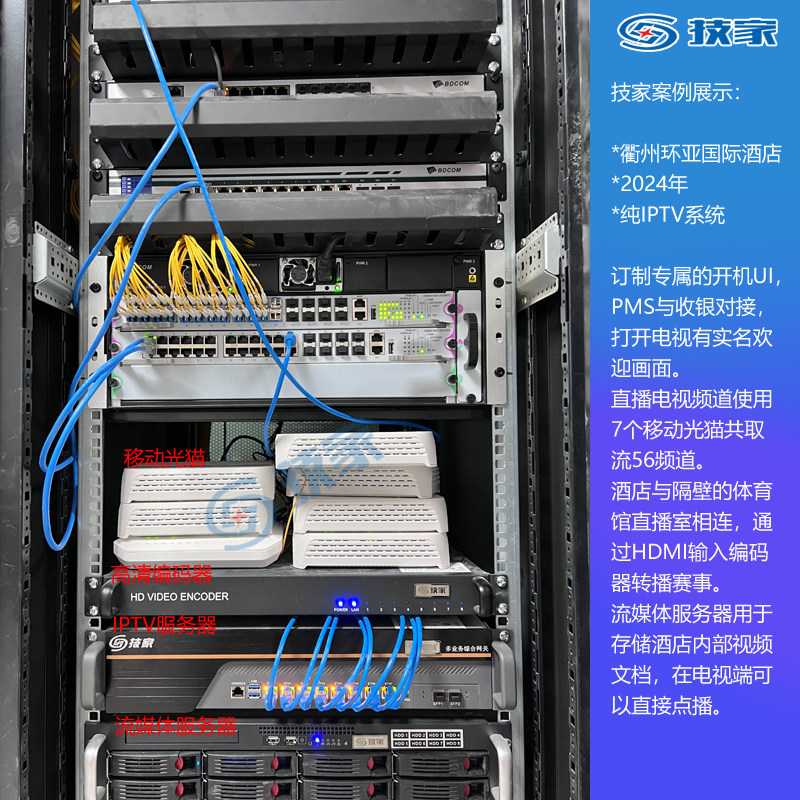 酒店民宿网络电视系统高清直播点播支持路由器三网融合智能客控