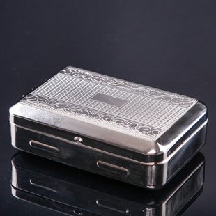 手卷烟专用 金属烟丝盒小号保湿 便携烟斗配件烟草盒70mm烟盒短款