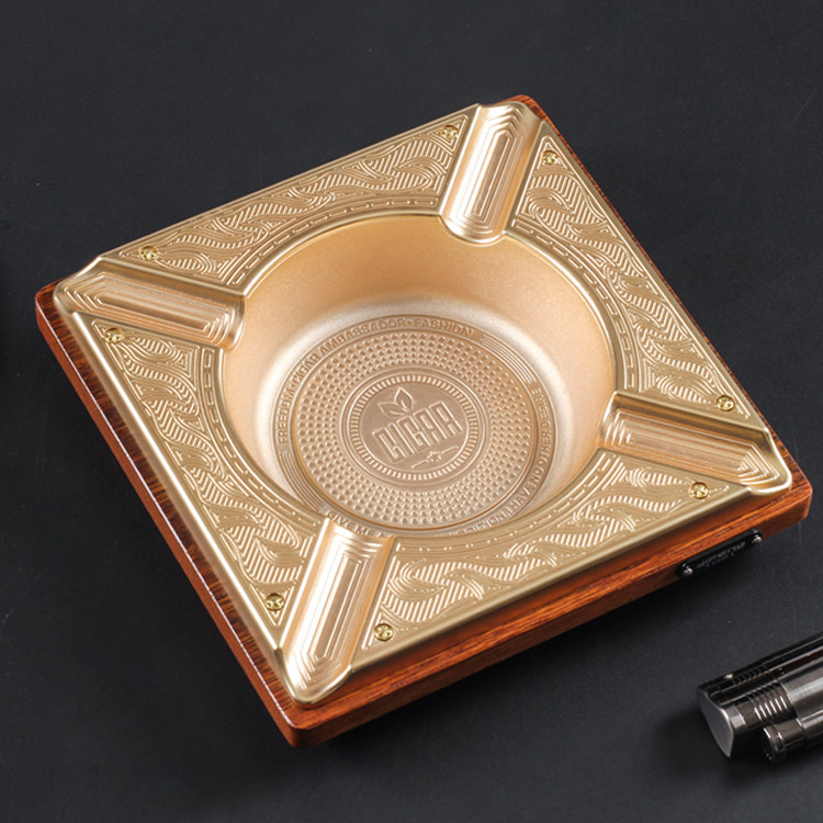 季风雪茄烟灰缸复古大气四槽