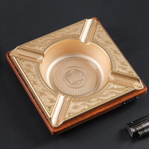 季风雪茄烟灰缸复古大气四槽