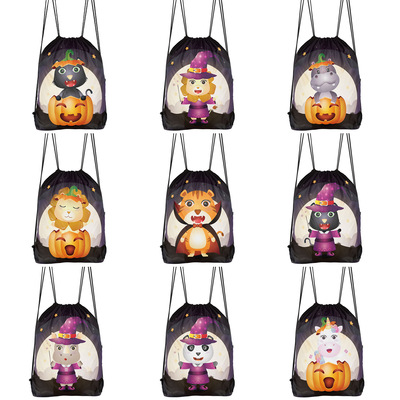 万圣节糖果袋牛津布抽绳束口袋