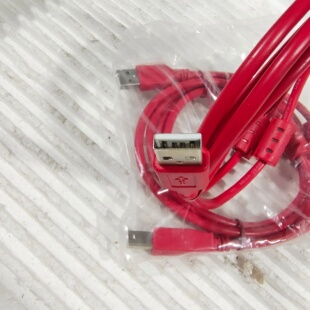 双磁环打印机数据线USB-A + USBD头/全新塑封包装