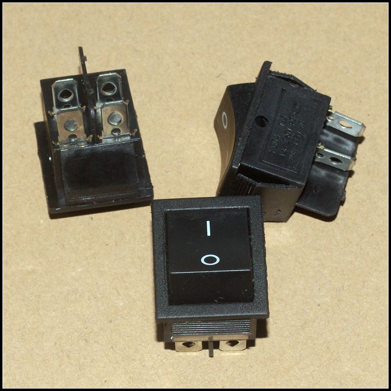 250V16A电源开关船形双路220V