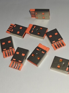 一块5个 焊接用usb公头 注塑用线头usb公头