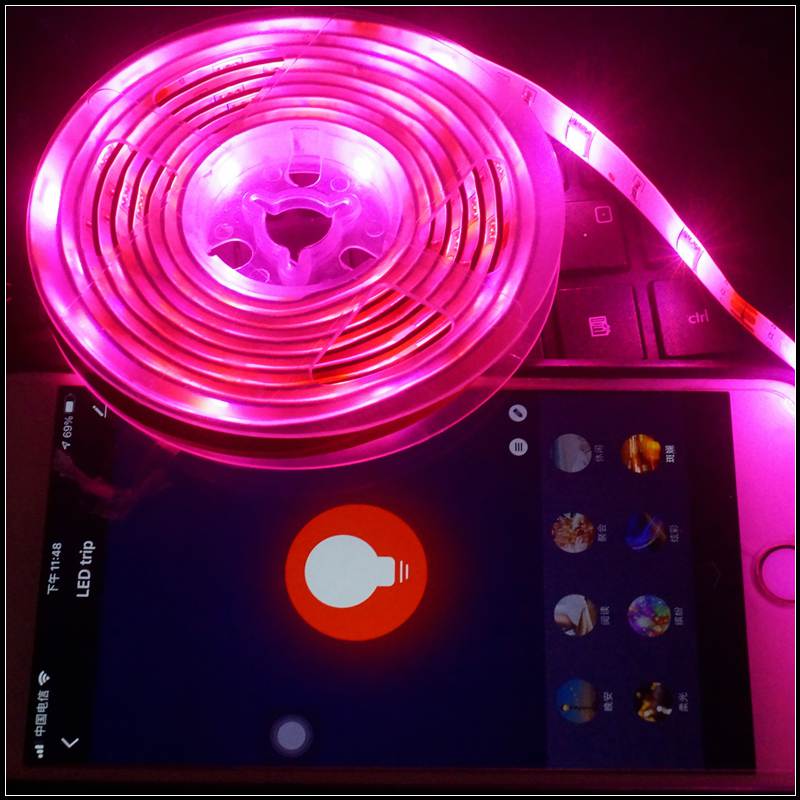 WIFI控制 APP控制 全彩LED灯条 RGB灯条 汽车氛围灯2米长远程控制