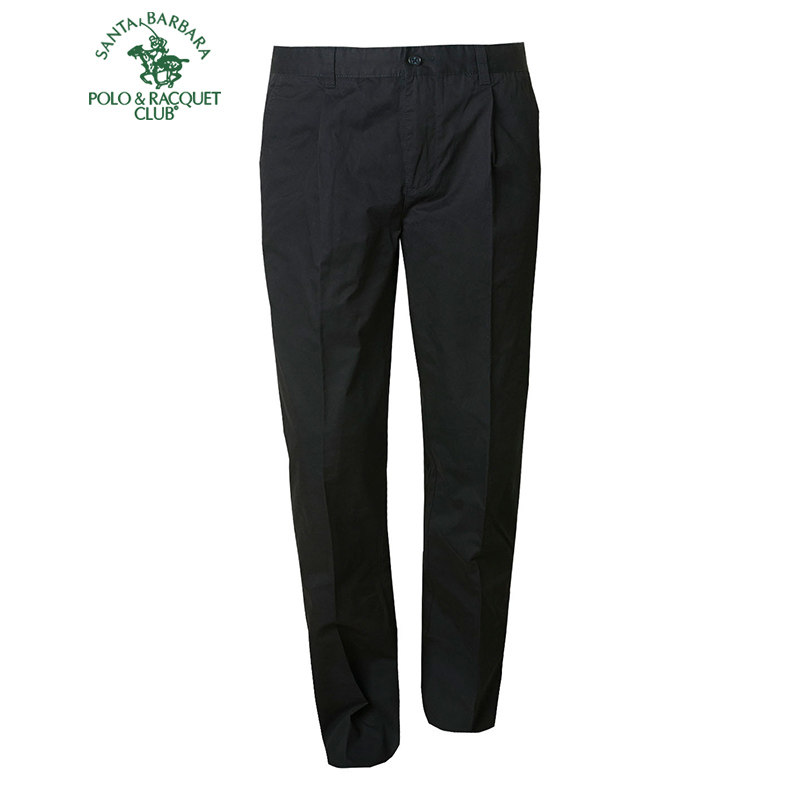 圣大保罗单褶纯棉宽松直筒休闲裤