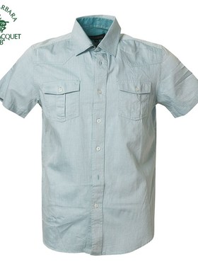 POLO圣大保罗男装商务休闲短袖衬衫修身版PS15WH105