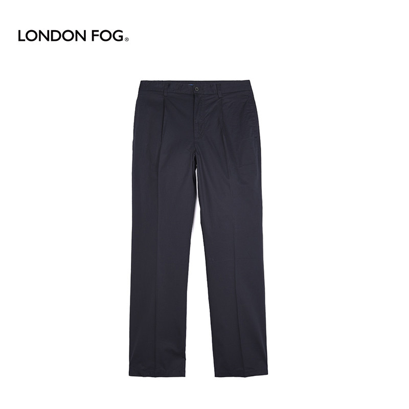 伦敦雾全棉薄款直筒中腰休闲裤