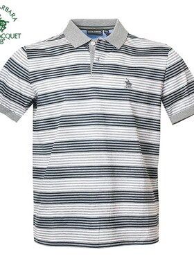 POLO圣大保罗夏季新款纯棉条纹短袖t恤衫商务休闲男装PS15KT206