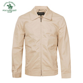 圣大保罗秋冬中年男士 商务休闲外套纯棉翻领合身单夹克