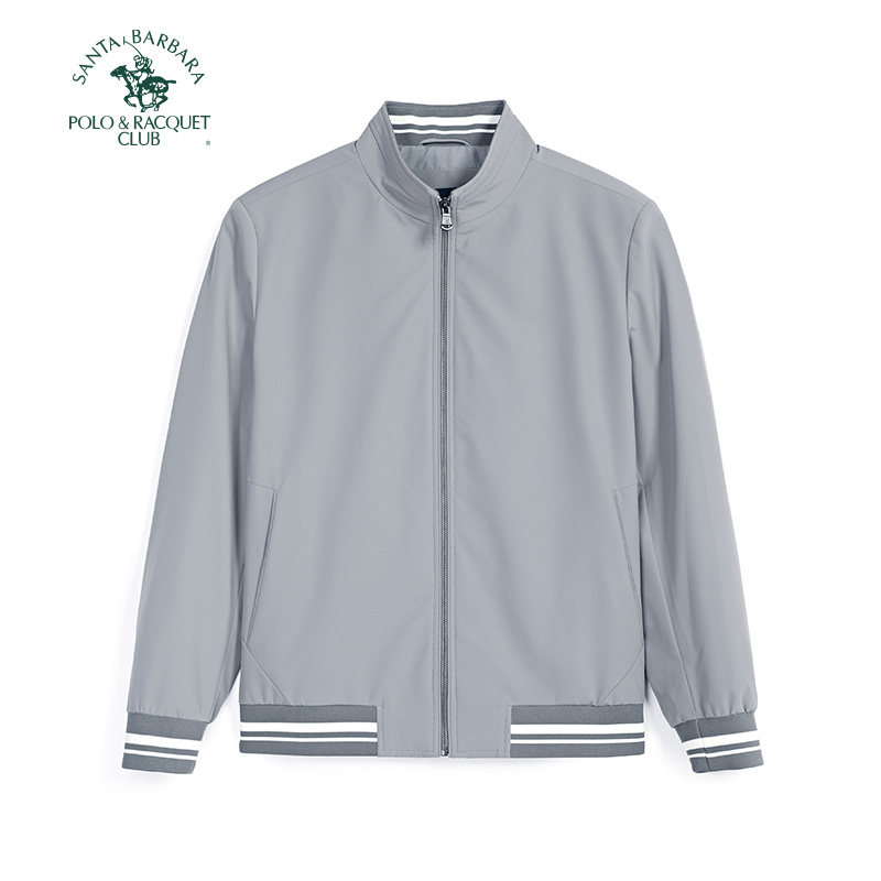 圣大保罗春秋中青年男士商务休闲单外套立领薄款高端修身夹克男装