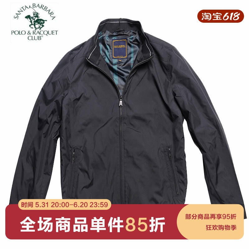 圣大保罗polo男士春秋季中年商务休闲夹克修身单外套ps18wj05
