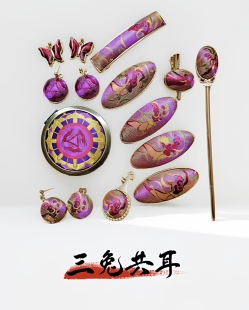 宋锦蜀锦发夹弹簧夹发饰挂件配饰非遗手工制作