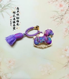 宋锦蜀锦挂件配饰发夹车挂挂饰马上有钱非遗手工制作