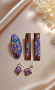 宋锦蜀锦首饰挂件配饰发夹耳环手工制作包邮