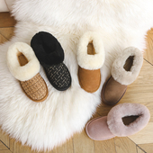 懒人雪地棉鞋 一脚蹬面包鞋 女冬加绒豆豆鞋 皮毛一体短筒加厚毛毛鞋