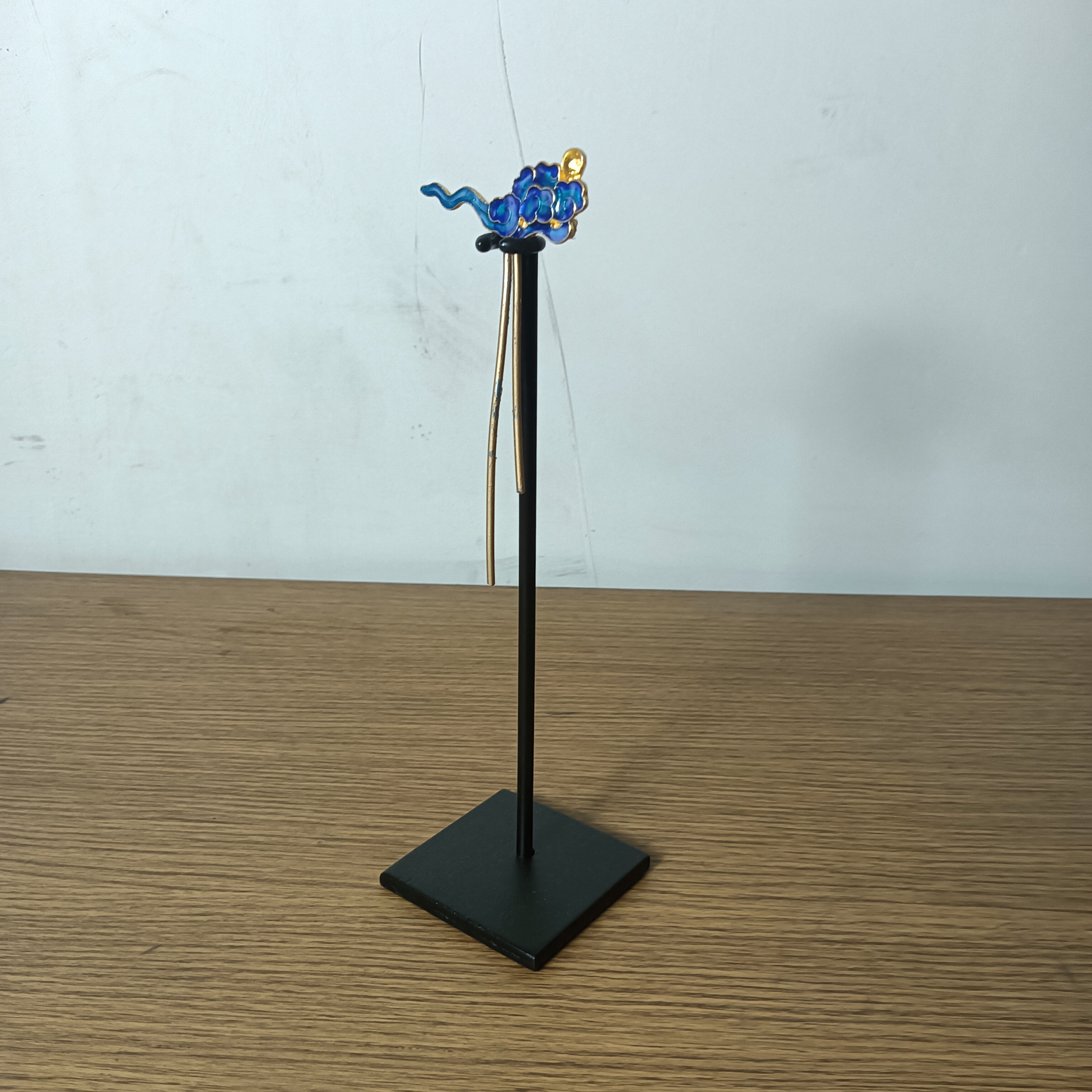 手作发簪展示架铁艺发钗步摇底座博物馆展示架头饰支架支持定做