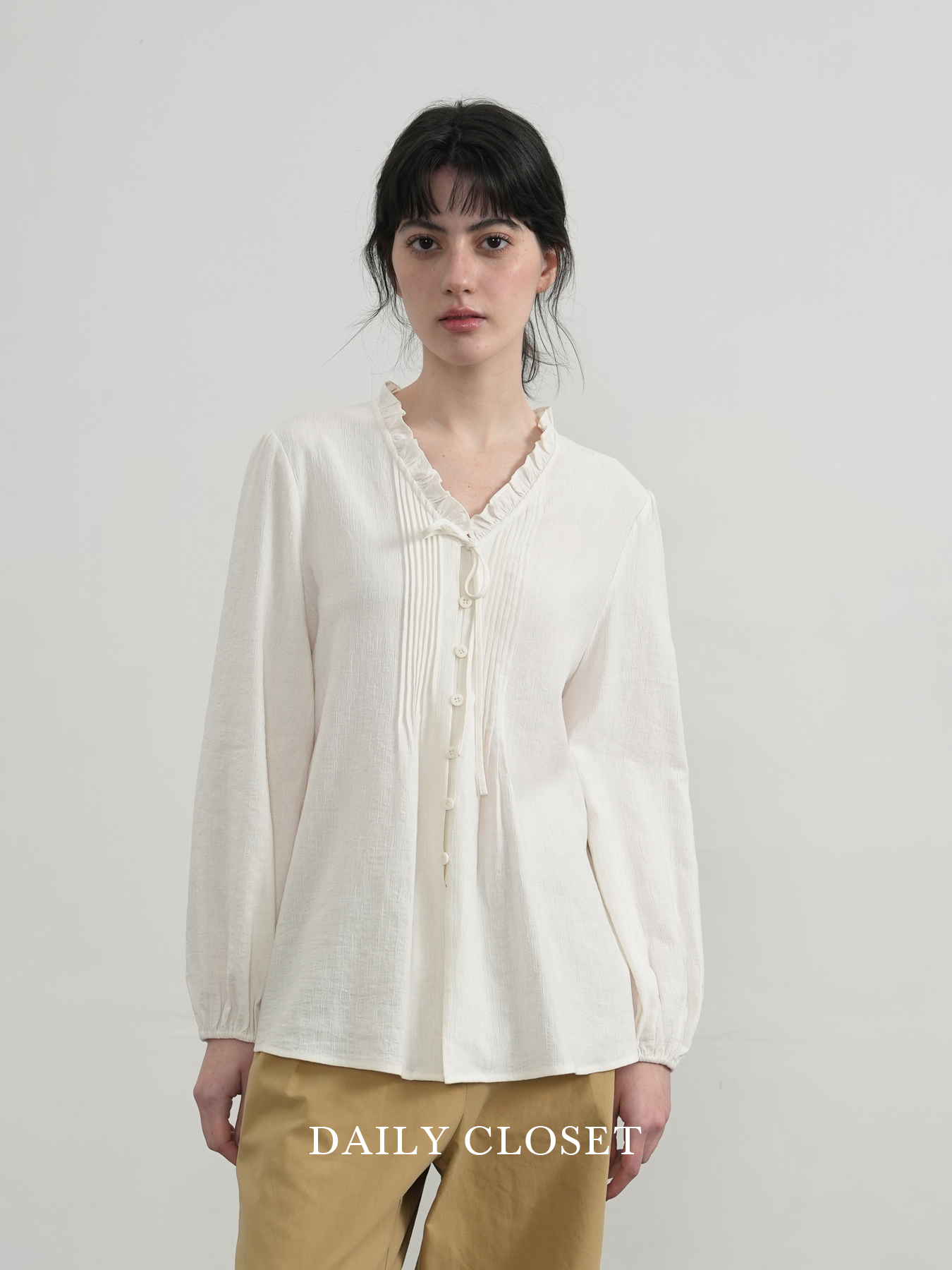 棉麻衬衫dailycloset法式