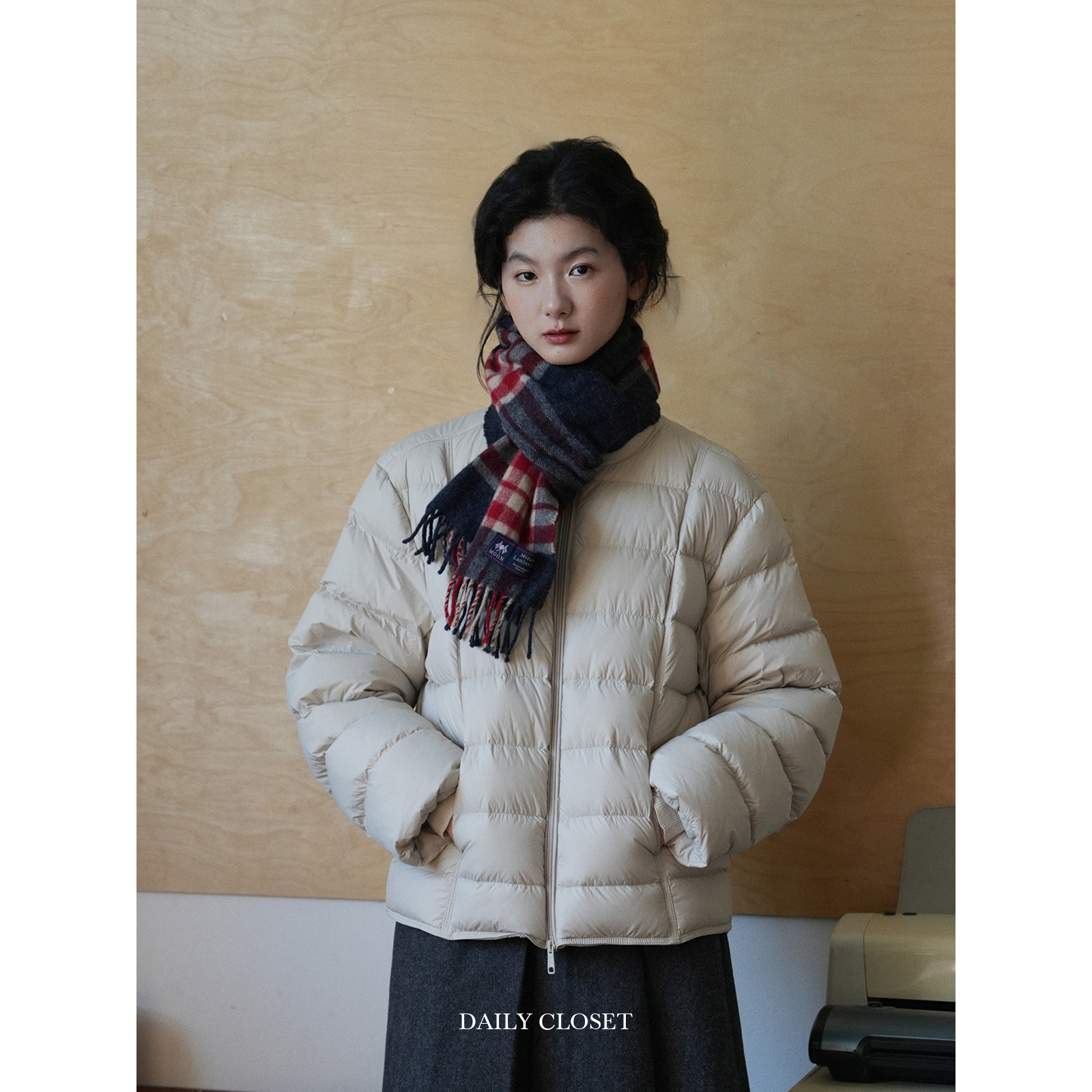 新国标90白鸭绒立领排骨羽绒服女