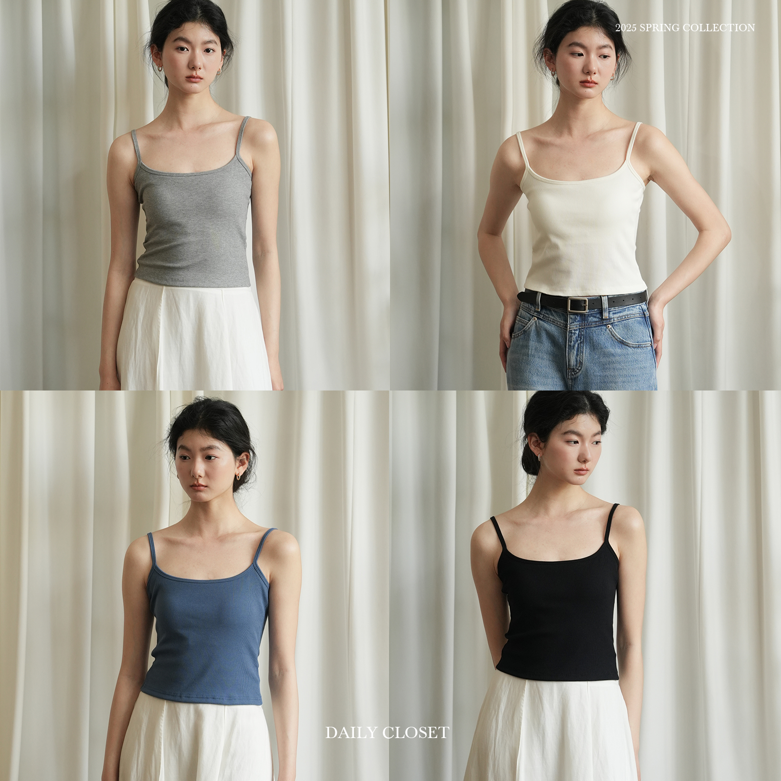 自带胸垫内搭短款吊带背心