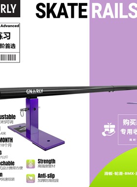 GNARLY专业滑板杆道具杆子便携可拆卸组合杆轮滑滑板杆美国热销