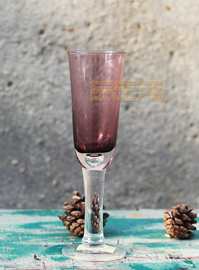北欧紫色蓝绿色扎泡无铅水晶玻璃香槟杯烈酒杯红酒杯白酒杯高脚杯