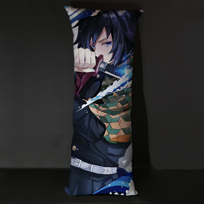 鬼灭之刃富冈义勇cos周边手办等身抱枕头人形玩偶公仔棉花娃娃1m8