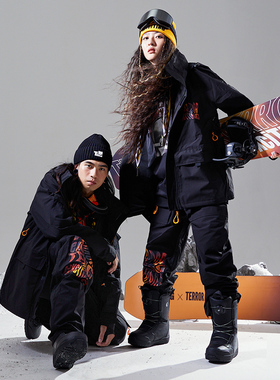 exciTING&TERROR联名款单板滑雪服男女防风防水情侣机能马甲外穿