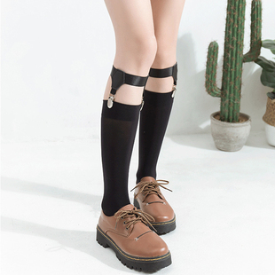 长筒袜吊袜带防滑腿环中筒小腿袜过膝大腿袜防滑袜夹可调节金属夹