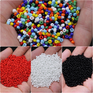 2/3/4mm仿瓷玻璃米珠手串配饰珠子散珠小米珠项链手链串珠diy材料