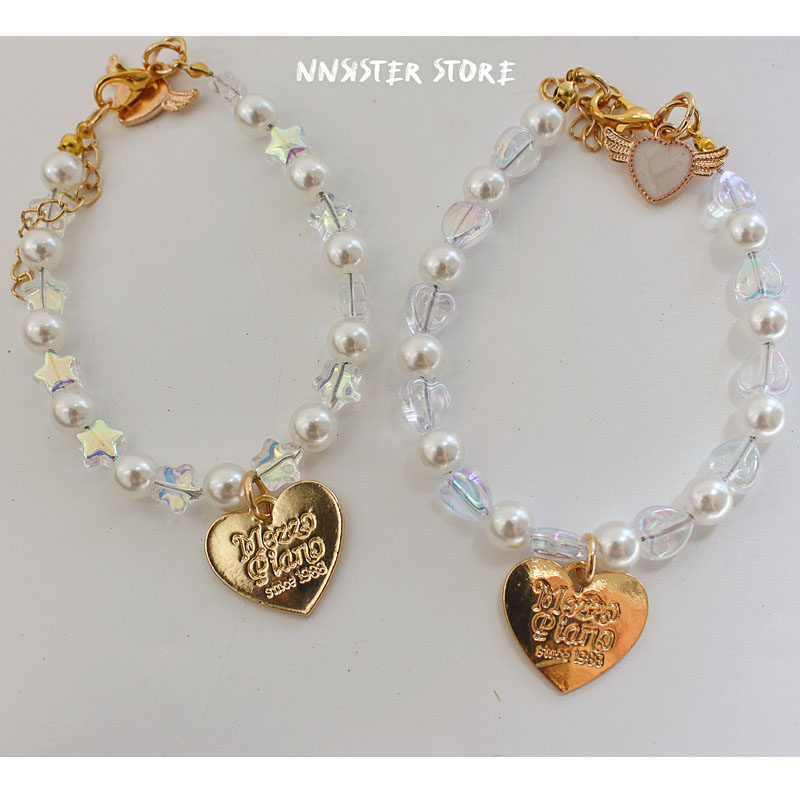 小猫咪珍珠项链璀璨水晶星星爱心吊坠英短可爱项圈宠物狗狗配饰品