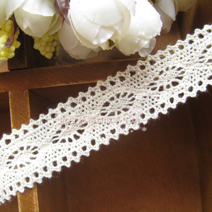 2.2cm双边凤眼棉质蕾丝花边 DIY手工丝带发饰发夹材料配件辅料