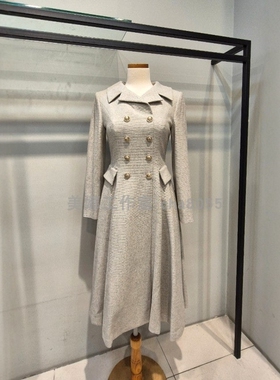 Michaa 奥特莱斯代购 双排扣修身连衣裙 不议价包快递