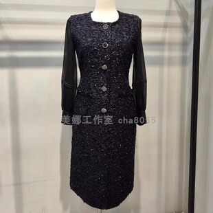 不议价包快递 粗花呢连衣裙 Michaa 奥特莱斯代购