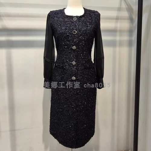 Michaa 奥特莱斯代购 粗花呢连衣裙 不议价包快递