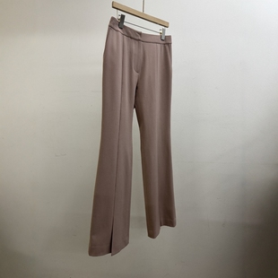 韩国设计师品牌  25冬款H家前开口修身加绒休闲裤