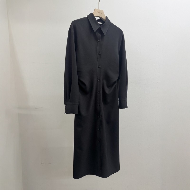 韩国设计师品牌 25新款 衬衫式简约连衣裙  清仓