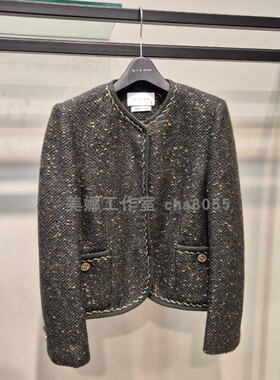 Michaa 奥特莱斯代购 冬款亮片小香风短外套不议价包快递